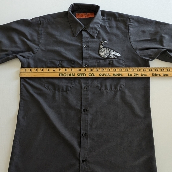 Shawn Dickinson Pinball Genie Short Sleeve Button Up Work Shirt Men's Medium - Picture 7 of 9